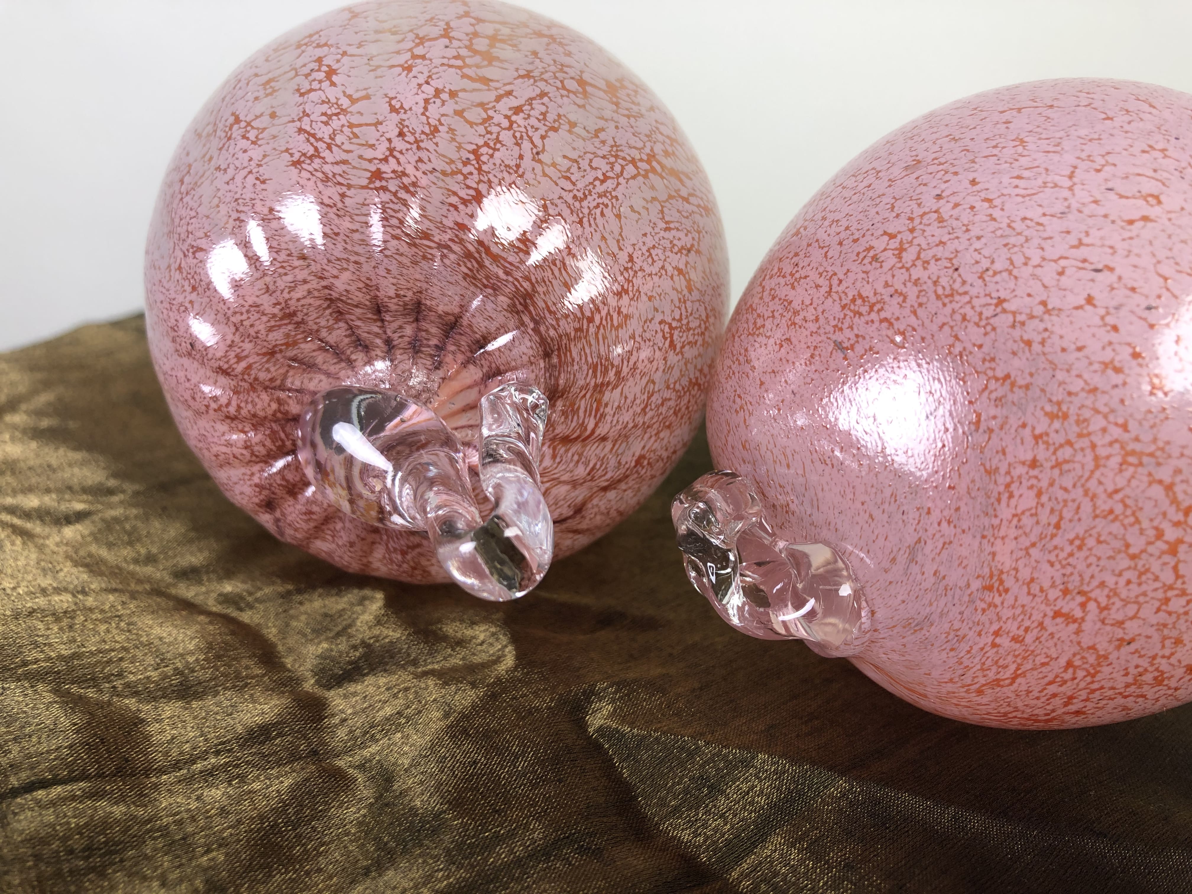 pink glass christmas baubles